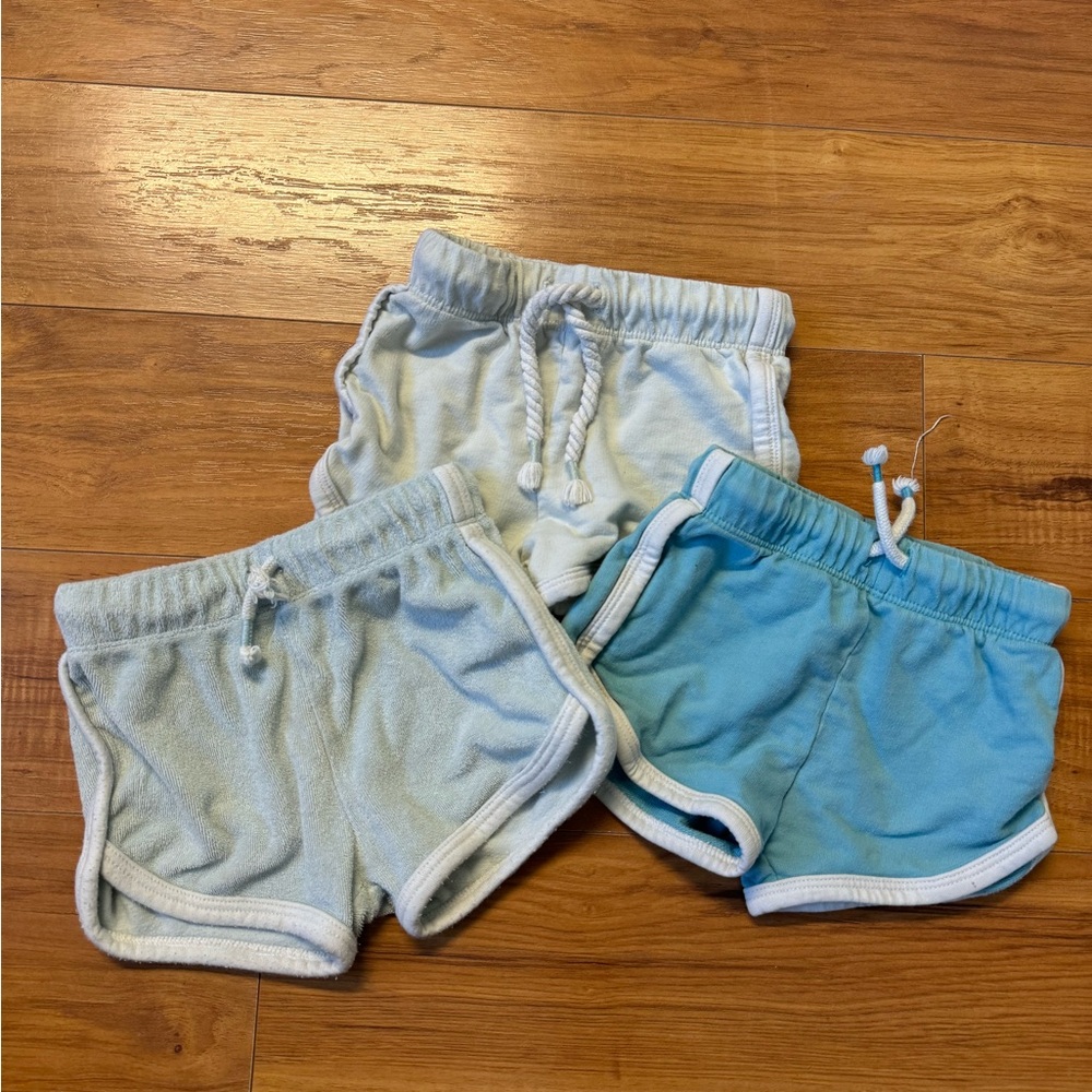 Kids Blue and Light Blue Shorts Set